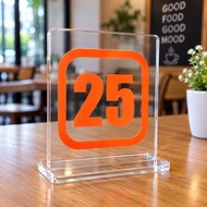17 cm Square Number Sticker | Glossy Oracal Material for display cases, boarding house doors, cupboa