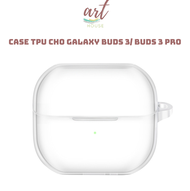 Bao case TPU trong suốt cho Samsung Galaxy Buds 3/ Buds 3 Pro kèm móc treo