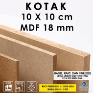 Box 10 x 10 cm - MDF 18 mm - MDF board wooden MDF board/