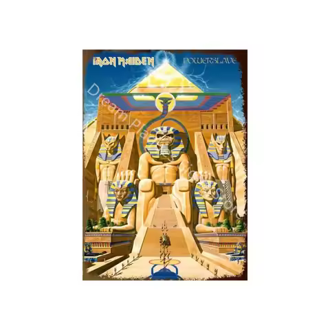 Iron Maiden Book of Souls Official Metal Tin Sign 8x12 Inch, Vintage Rock Band Poster Wall Art for B