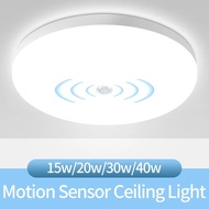 PIR Motion Sensor Ceiling Lamp 15w 20w 30w 40w Motion Detector Modern Ceiling Lighting For Corridor 