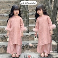 GIRLS' BIRD'S FUR Ao Dai 2 COLORS SIZE 7-20KG