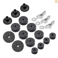 Fast Ship 21Pcs Cymbal Accessories Cymbal Stand Sleeves Cymbal Felts with Cymbal Washer & Base Wing 