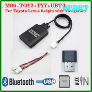 M06 VFDRT Yatour กับ UBT USB บลูทูธเอสดีเอยูเอ็กซ์ตัวแปลงวิทยุในรถสำหรับ Lexus Toyota Camry Highland