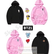 Promo Hoodie BT21 MEMBER M -XXL / BTS ARMY TATA MANG KOYA RJ CHIMMY COOKY Van_Big Sale