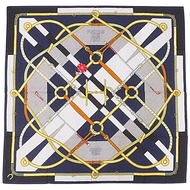 愛馬仕 Carre 140 Parcours Sans Faute Perfect Course 242992S 羊絨真絲海軍藍方巾 0999 [二手] 愛馬仕