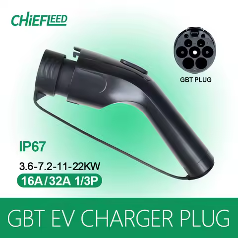 Chiefleed GBT Plug 3.6kw 7kw 11kw 22kw For Replacement EVSE for Electric Car Accessories 16A 32A 1/3