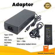 adaptor 12v 10a adapter dc switching 12 volt 10 ampere free kabel powe - tanpa bubble