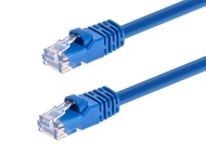 Monoprice 20FT 24AWG Cat6 550MHz UTP Ethernet Bare Copper Network Cable - Blue