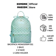 Balo EDMOND MASION MONOGRAM tặng ví nhỏ và cardholder EDM size M/L