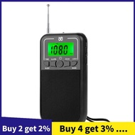 1 PCS Portable AM FM SW Radio Transistor Radio with LED Flashlight Black Emergency Pocket  Radio for