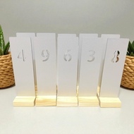 Cafe Restaurant Table Numbers Plain Silver Table Numbers Tall Table Numbers Cafe Restaurant Decorati