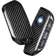 Genuine Carbon Fiber Remote Smart Key Fob Cover Case Protector for Latest 2023-2025 BMW 7 Series i5 