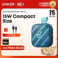 [Buy 1 get 1 cable]soundcore Boom Go 3i by Anker, Portable Speaker, 15W Punchy Sound, 24H Playtime, 