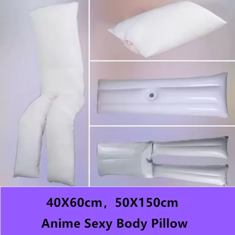 50X150cm Inflatable Dakimakura Anime Air Hugging Body Pillows Insert Split Legs Long Pillow with Hol