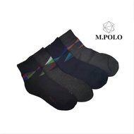 (M.POLO) 4 Pairs Casual Quarter&Cotton Men Socks/Stoking Cotton/Stoking Lelaki