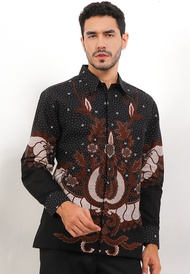 Arjuna Weda Kemeja Batik Pria Motif Sayap Garuda Kencana