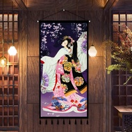 Tranh Trang Trí Phong Cách Nhật Bản Sushi Bar Art Geisha Blind Wall Hanging Decorative Painting Cust