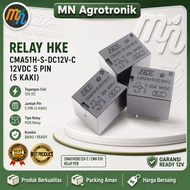 READY WARRANTY 12V 5P Relay relay HKE CMA51H-S-DC12V-C / CMA51H S DC12V C 12VDC 5 PIN LEGS 5PIN 5 FE
