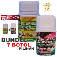 BUNDLE 7 BOTOL CAMPURAN MUMTAZ MULTIVITAMIN [VITAMIN C] PLUS SUSU KAMBING