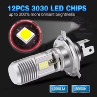 Sts Shop-5 Motorcycle LED Headlight Bulb White Light H2/H4-Strong Brightness Easy To Use