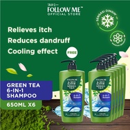 [BUY 5 FREE 1] Follow Me Green Tea Shampoo 6-in-1 (650ml)