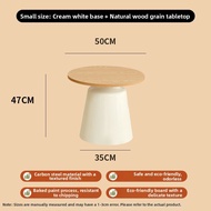 Creamy Style round Coffee Table Set Minimalist Zen Bedroom Small Apartment Living Room Popular Apart