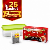 Tong Tji Tea Bags Original Tea Bags, 25 Bags, Bonus Premium Tea Storage Container OSCAR Mart