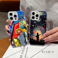Compatible with iphone 16 Pro Max 15 Casing Oil painting starry sky child 11 12 13 14 Pro 7 8 Plus X