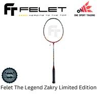 (Ready Stock) Felet Badminton Racket THE LEGENDARY ZAKRY LIMITED EDITION(Free String &amp; grip/Unstrung&amp;Random Colour)