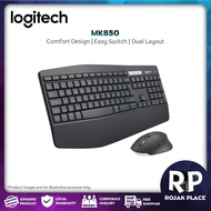 Logitech MK850 Multi-Device Wireless Keyboard & Mouse Combo 2.4GHz Bluetooth, Curved Keyframe & Ergo