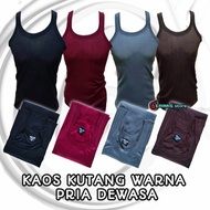 KAOS KUTANG WAARNA PRIA DEWASA/SINGLET WARNA COWOK DEWASA/KAOS DALAM MURAH/KAOS DALAMAN MURAH