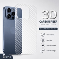 5Pcs Carbon Fiber Pattern Matte Back Film for Xiaomi Poco X8 F8 M8 C85 C85x F7 Ultra X7 M7 C75 F6 X6