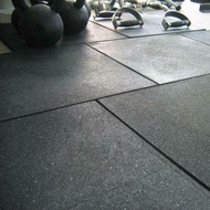 Durable Thick Black Rubber GYM Tiles Floor Carpet Mat / Tikar Karpet Lantai Ubin GYM Getah Hitam Tah