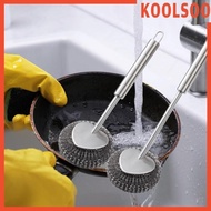 [Koolsoo] Kitchen Cleaning Brush Dishwashing Brush Dish Scrubber with Handle Multifunctional for Pots, Pans, Counter Cast Iron Brush