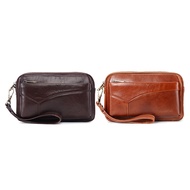 V0(C E U O) Leather Capacity Men's Clutch Wallet Fashion Zipper Handbag Envelope Bag Wallet Card Package