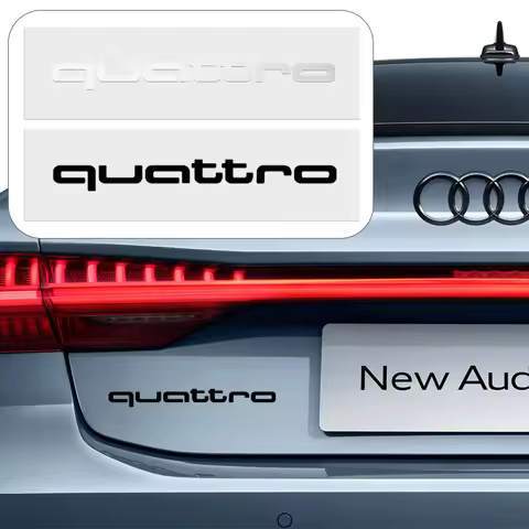 2Pcs Car Styling PVC Logo Side Body Fender Windshield Trunk Bumper Sticker For Audi RS S Line A3 A4 