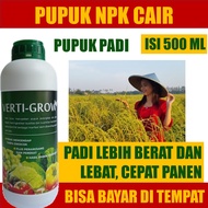 (PALING LARIS) PUPUK NPK CAIR Melebatkan Padi Besar Maksimal - Obat Perangsang Pertumbuhan Padi Berbuah Lebat Pupuk Padi Paling Laris Terbaik isi 500 ML - Verti-Grow Pupuk NPK Cair Organik Untuk Melebatkan Padi Hasil Panen Maksimal