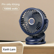 Quạt Mini GF07 | Quạt kẹp bàn Tích Điện Pin 10000 mAh Dung Lượng Lớn Pin Khủng Dễ Tháo Lắp Vệ Sinh