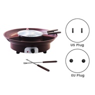 Fondue Pot SetElectric Chocolate Fondue Maker with 4 Forks Cheese Melting Fondue Machine KitTemperat