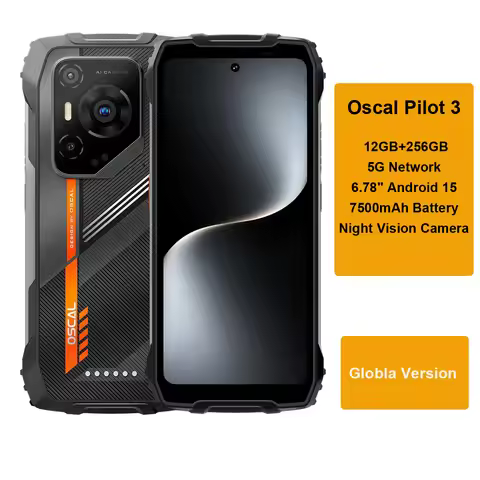 Blackview Oscal Pilot 3 5G Phone 12GB 256GB Night Vision Camera 6.78" Android 15 MTK Dimensity 6300 