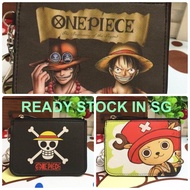 One Piece Cartoon Ezlink Card Holder Coin Pouch Coin Purse Wallet Keychain