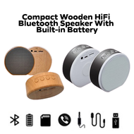 Compact Wooden HiFi Bluetooth Speaker With Built-In Battery Mini Speaker Bluetooth Mini Speaker Portable Speaker Speaker Bass Speaker USB Speaker Speaker Bluetooth Speaker Bluetooth Bass