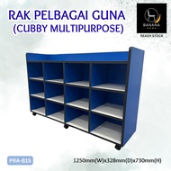 Rak Pelbagai Guna Kubus Sekolah | Rak Organizer Bilik Darjah PRA-B15 | Rak Mainan / Buku / Stor BBM 
