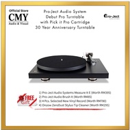Pro-Ject Audio System Debut Pro Turntable with Pick it Pro Cartridge 30 Year Anniversary Turntable