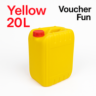 NEW Yellow 20L 20 Liter Jerry Can Plastic Bottle HDPE Container Water Tank Tong Air Drum Bekas Minum
