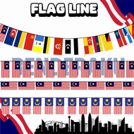 【Benderaku】5meter Malaysia Flag lineMalaysia Bunch Flag All States Bunch Flags Bendera Malaysia Keci