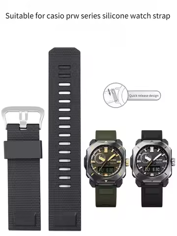 Adapts To C-a-s-i-o PRW 6900 6800 3400 Mountaineering Series Resin Silicone Watch Strap Accessories