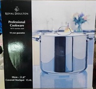 100% New Royal Doulton Stainless Steel Covered Stockpot