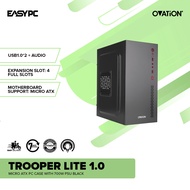 EasyPC |Ovation Trooper Lite 1.0 Micro ATX PC Case with 700w PSU Black